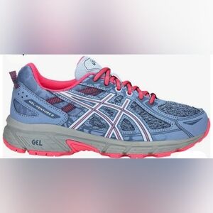 ASICS Women's Gel-Venture 6 Trail Running Shoes - Blue and Pink, Size 6